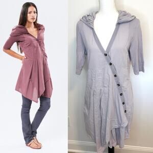 Prairie Underground Cloud Raven Asymmetrical  Dress Tunic In Lavender Size Large